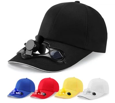 หมวก Snapback พร้อมพัดลมพลังงานแสงอาทิตย์ 3D