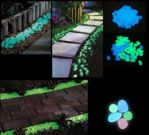 เรืองแสงใน Dark Paving Stone